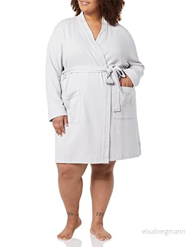 Amazon Essentials kvinnors lätt våffla halvlång rock (finns i plusstorlek), ljusgrå, medium 195111657370