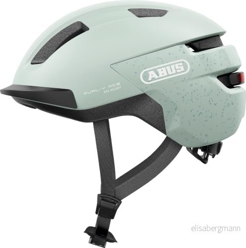 ABUS PURL Y ACE cykelhjälm med LED lampa lämplig för elcyklar och S pedelecs trendig NTA säkerhetshjälm vuxna tonåringar grön (Mint Green), storlek 4003318380785