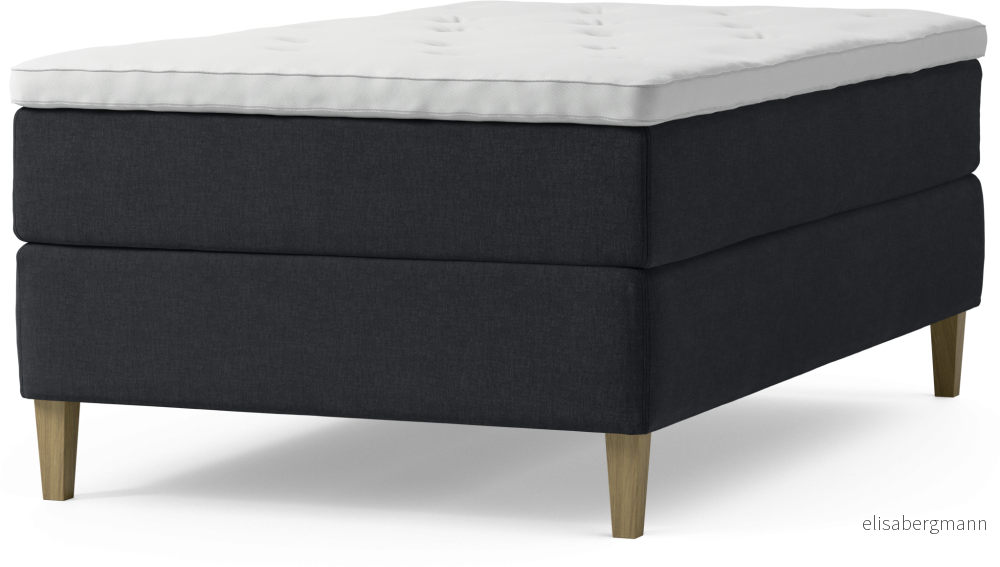 Delux Dream Kontinentalsäng, enkelsäng 120 cm med bäddmadrass och sängben Xdigb