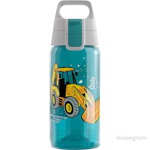 SIGG vattenflaska för barn Viva One Builder lämplig kolsyrade drycker läckagesäker diskmaskinssäker BPA fri sport blå 0,5 l 7610465868829