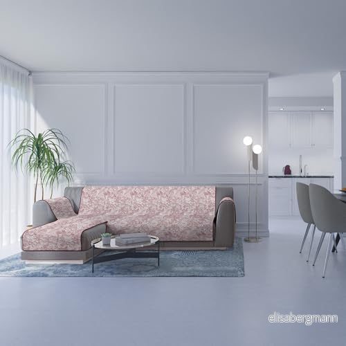 Italian Bed Linen GLAMOUR halkfritt sofföverdrag med SX halvö, Bordeaux, 240 cm 8058575135490