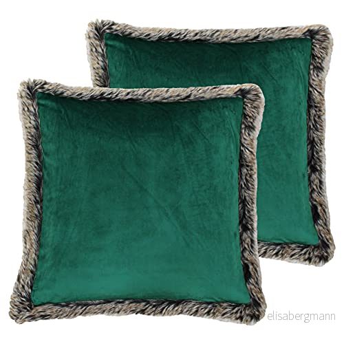 Paoletti Kiruna Tvåpack polyesterfyllda kuddar, smaragd, 45 x cm 5025532025883