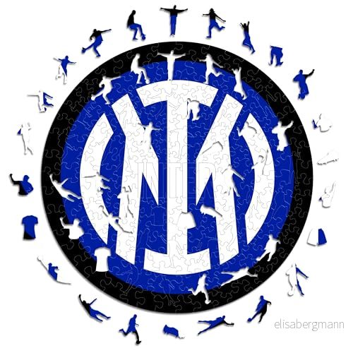 Iconic Puzzles, Inter logotyp, officiell produkt, träpussel för vuxna och barn, 100% hållbart trä, storlek M, 250 stycken 806812092079