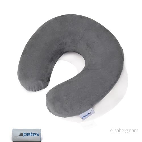 Petex 44490018 halsrulle, velours, 29 x 28 cm, grå 4028985524034