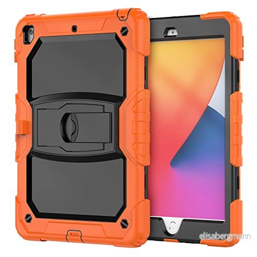 IPad Pro 9,7 fodral med stöd, hållbar, hybrid, chockerande, resistent, tre lager, silikonskydd för barnsurfplatta (svart) 755985998629