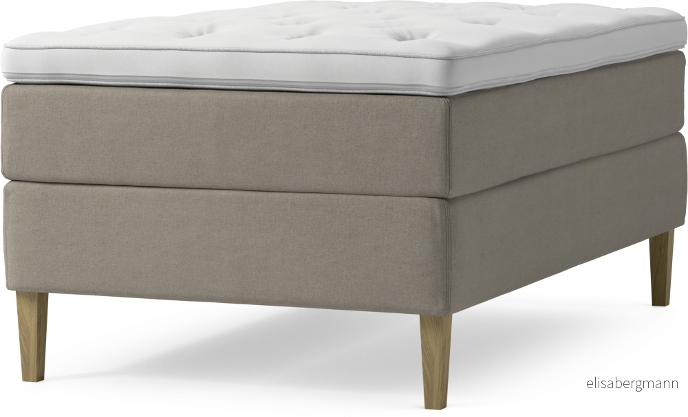 Delux Dream Kontinentalsäng, enkelsäng 120 cm med bäddmadrass och sängben D6KQ8