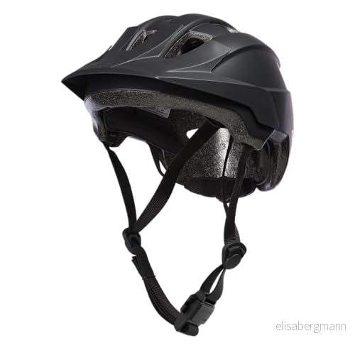 O'NEAL Cykelhjälm Barn Mountainbike Urban Öppning och stängning med en hand, storlek justerbar upp till 56 cm, säkerhetsstandard EN1078 Flare Youth Helmet Plain V.22 Black OS (51 55cm) 4046068592671