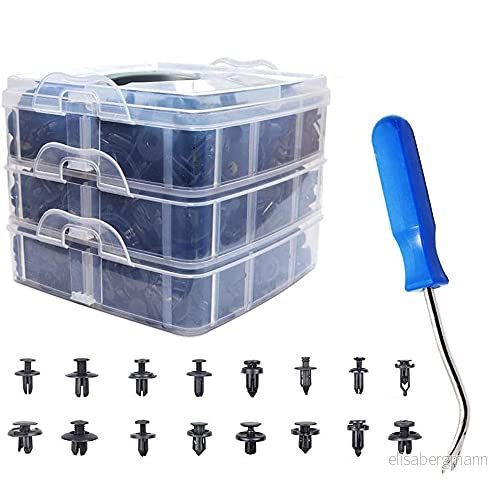 ANCLLO 625st bil plastnitar fästelement Push Type Pin Nitar Clips Trim Kit för Toyota, Honda, Buick, BMW, Daewoo, GMC, Jeep Suzuki och Mazda 718115175598