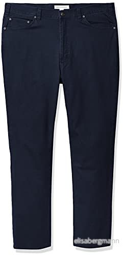 Amazon Essentials Herr rak passform 5 ficka stretch twillbyxor, marinblå, 42 W x 34 L 193548638283