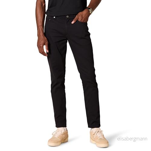 Amazon Essentials mäns slim-fit-byxor, 5-ficka stretch twill design, svart, 36 B x 29 L 193548643201