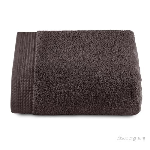 RIZO Topphandduk 1 uppsättning duschhandduk stor badhanddukar 100% kammad bomull 600 g/m2 storlek 100 x 150 cm brun 8435690404005