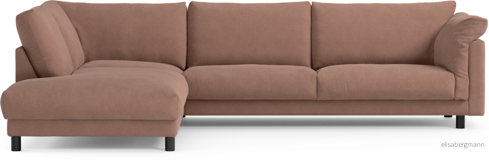 Cherrie 3-sits soffa med divan vänster, fast klädsel lLwhT
