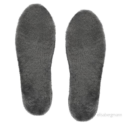 Riemot lammskinnssulor, innersulor, herr, dam, lammskinn, inlägg, varm, vinter, skoinlägg, GRÅ, 38 6975058037688