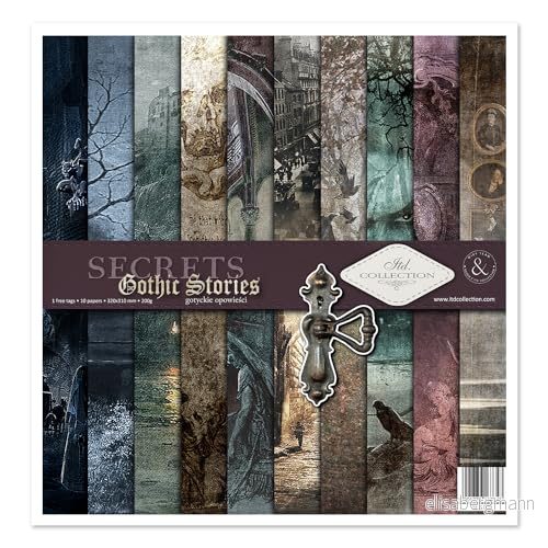 ITD Collection scrapbooking paket 30 x 32 cm, papper, dekorativt decoupage, korttillverkning, pappersstorlek 310 320 mm (SLS 039 HS code 48025890) 5901779167343