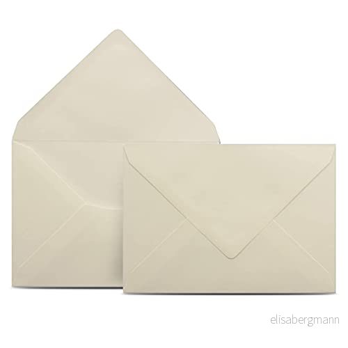 50 kuvert DIN C6 creme 11,4 x 16,2 cm med 90 g/m² våtlimning, spetsig klaff utan fönster Colours 4 you 4251626314972