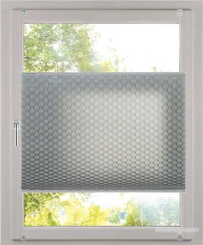 K home Klemmfix plisségardin, 3D effekt, grå, 100 x 210 cm 4262424934682