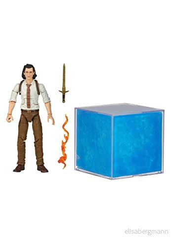 Marvel Legends Tesseract elektroniskt rollspelstillbehör med lampor, Studios Loke rollspelsobjekt och actionfigur 5010994151935