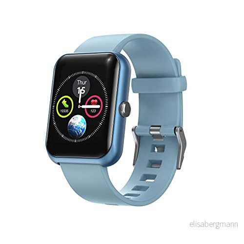 Hi5 S20 Fitness armband Tracker Watch SmartWatch med IP68 vattentät, aktivitetsspårare puls, sömnmonitor, rörelsepåminnelse, kaloriräknare och påminnelseblå, 10435EU 841930146549