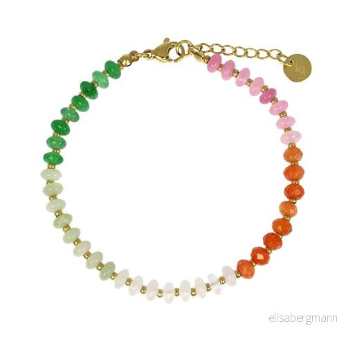 Les Cléias Ida armband i Rostfritt stål, blandade fina stenar, Taille unique, stål Ädelsten, Ingen ädelsten 3663083404935