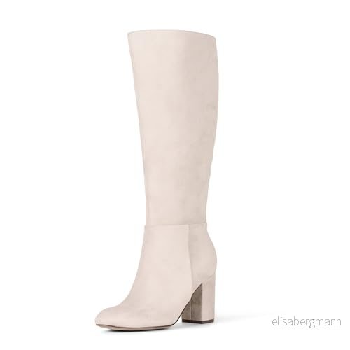 Amazon Essentials dam högklackad känga, grå fuskmocka, 35.5 EU Bred 197153121949