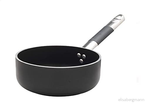 ’Toffs’ Agnelli Alblack pennvässare av aluminium med 5 mm tjocklek, botten för induktion 10 tjock, handtag rör rostfritt stål ”Cool, stål, svart 8007441653385 ’Toffs’ Agnelli Alblack pennvässare av aluminium med 5 mm tjocklek, botten för induktion 10 tjock, handtag rör rostfritt stål ”Cool, stål, svart 8007441653385