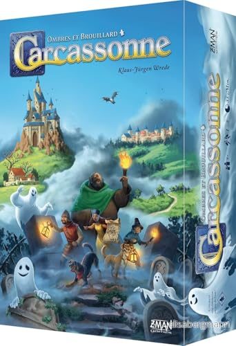 Asmodee Hans im Glück Carcassonne: skuggor och dimma Brädspel Kakelspel Från 8 år 1 till 5 spelare 35 min, (HIGCARFC01FR) 3558380103660