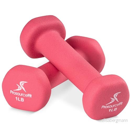 ProsourceFit Neopren hantel belagd för halkfritt grepp, 0,5 kg 810244021873