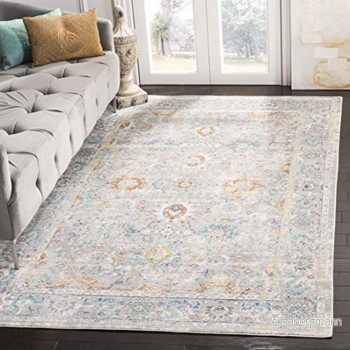 Safavieh Vintage inspirerad matta, MYS924, vävd polyester, grå/flerfärgad, 120 x 180 cm 889048305908