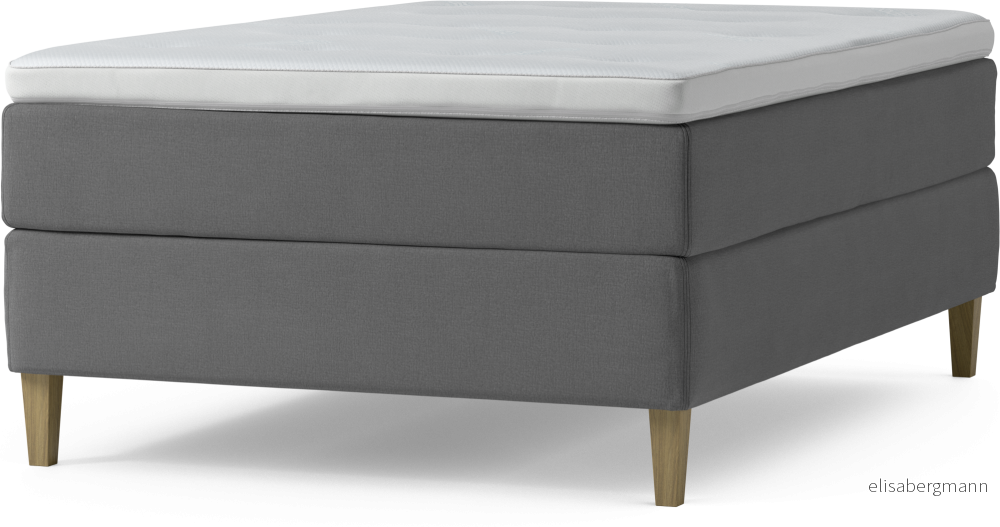 Delux Dream Kontinentalsäng, enkelsäng 140 cm med bäddmadrass och sängben OElSA