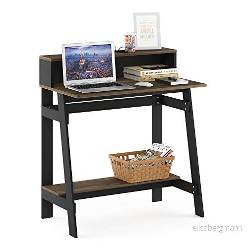 Furinno Simplistic A Frame datorskrivbord, studieskrivbord, skrivskrivbord, Columbia Walnut, 80,3 (B) x 90,4 (H) 42,9 (D) cm 810006770056