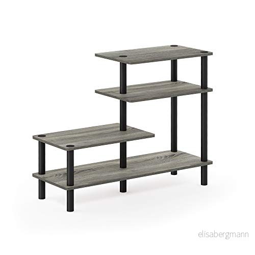 Furinno Besi 3 x 2 industriella mångsidiga hyllor displayställ med metallram, fin ek 840308805866