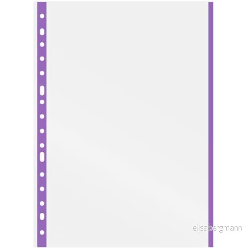 Grafoplás 5511051. 100 genomskinliga fodral med flera borrar, foliostorlek, röd, 16 perforeringar, polypropylen extra glas, för arkivskåp 8413623551248