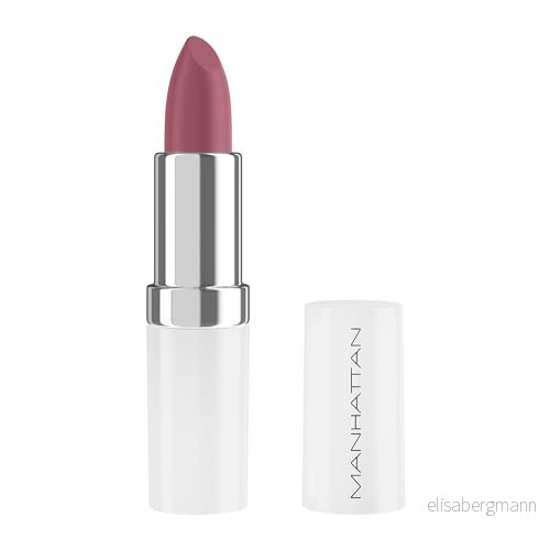 Manhattan Lasting Perfection Satin läppstift 150 rosenträ ros, för intensiv, långvarig färg och fuktgivande vård 3616304788468