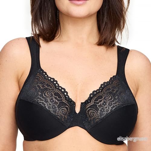 Glamorise Plunge BH för kvinnor, Svart, 95F 889902077774
