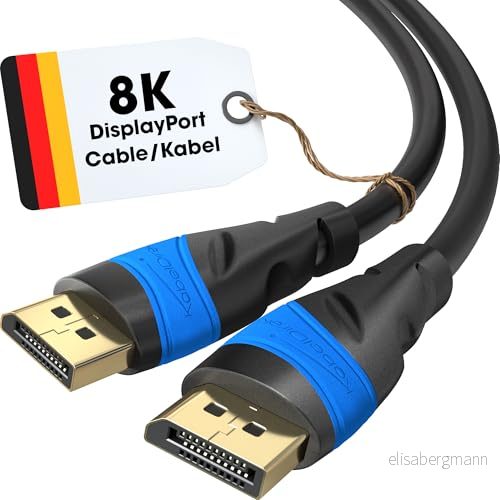 KabelDirekt DisplayPort (DP till DP) kabelversion 1.2 0,5m (17,28 Gbit/s lämplig för UHD gaming i 4 K/60 Hz, HDCP) TOP serien 4260414840999
