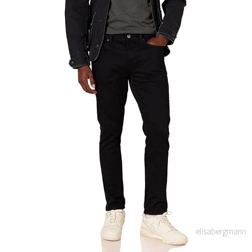 Amazon Essentials Herr Skinny Fit Stretch Jean, Svart, 30 W x 34 L 191770619872