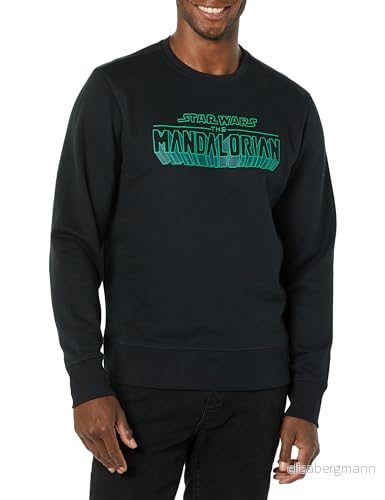 Amazon Essentials Disney Marvel Star Wars fleecetröja med rund hals, Mando-logotyp, XX-Large 196433541521
