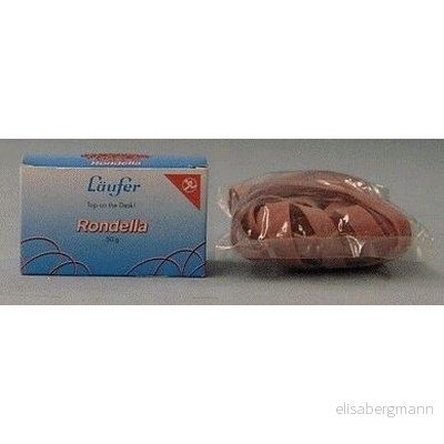Läufer 51545 Rondella gummiband, 150 x 10 mm, diameter 100 mm breda gummiringar, 50 g låda, röd 4006677515454