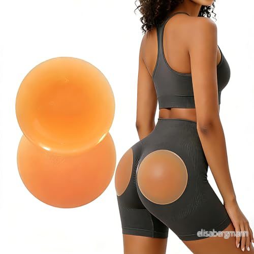 AFLIFLI Silicone Butt Pads for Women Reusable 1 Pair Hip Enhancer Inserts, Invisible Booty Lifter Shapewear Jeans, Dresses & Everyday Outfits 609267816197