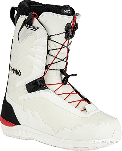 Nitro Herrsnowboards Discover TLS '23 All Mountain Freeride Freestyle snabbsnörningssystem båt snowboardbåt, vit svart, MP 28,5 // EU 43 1/3 US 10,5 7630221824050