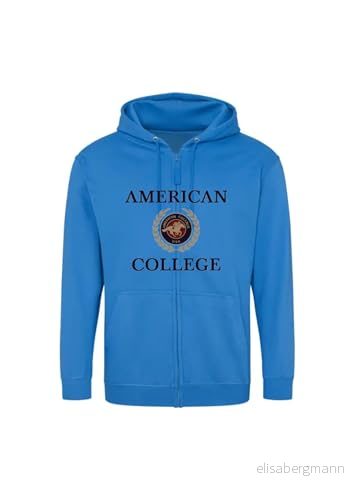 AMERICAN COLLEGE USA tröja med tryck varma kläder blandade män och kvinnor casual modell ACSZW7 Indigo M, Indigo, M 3666052677682