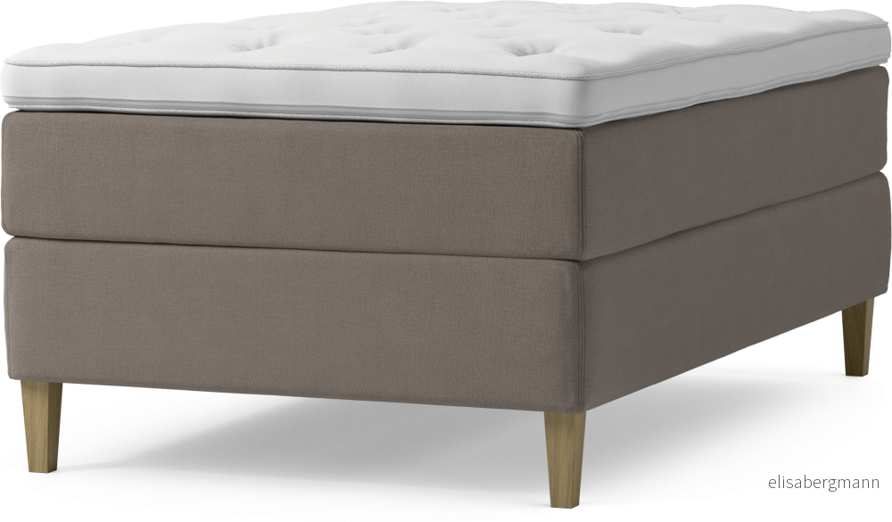 Delux Dream Kontinentalsäng, enkelsäng 120 cm med bäddmadrass och sängben Dk4q3