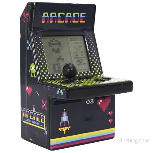 MISTER GADGET, MG3565, Arkadspel 26 spel, Retro spelkonsol med integrerade Modell, Färg Svart, spel för vuxna, Retrokonsol 3664944628026