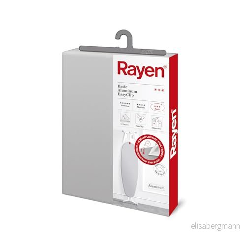 Rayen Universellt strykbrädsöverdrag (lättanpassat strykbrädeskydd med EasyClip system) 2 lager: Skum och 100% bomullstyg Skydd aluminiumbeläggning Basic sortiment 8412955061524