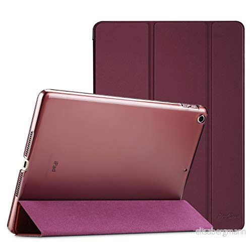 ProCase fodral för iPad 9.7 2018 6 Gen /2017 5 Gen, Triple Ultra Thin Lätt skyddande med genomskinlig rygg Vin 4259405542103
