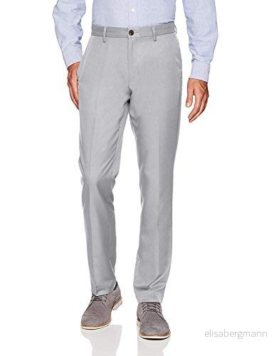 Amazon Essentials Herr Slim Fit klänning med platt framsida, ljusgrå, 36 B x 33 L 195111849225