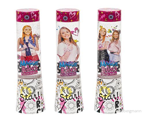 Joy Toy 66932_12 Maggie och Bianca LED glitterlampor i badkarsförpackning batteri drivs 3 olika motiv, 4,5 x 15 cm 8058150659328