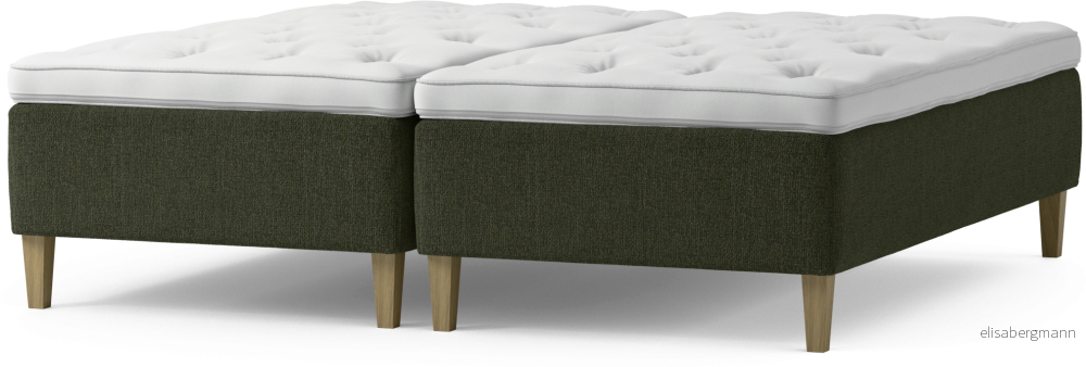Delux Dream Ramsäng, dubbelsäng med bäddmadrass och sängben 54g6q