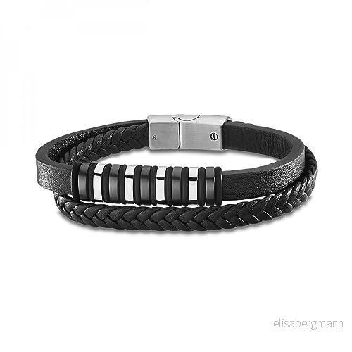LOTUS STYLE Armband för män 316L rostfritt stål utsökt designarmband, bekvämt och vattentätt - herrarmband svart 220,00 mm LS2102-2/1 födelsedag fars dag present 8430622757778