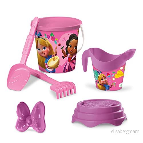 Mondo 28714 Disney Alice Bucket, Sea Renew Toys Set med hink, spatel, raka, sikt, form, vattenkanna ingår, Multifärg, 17 cm 8001011287147